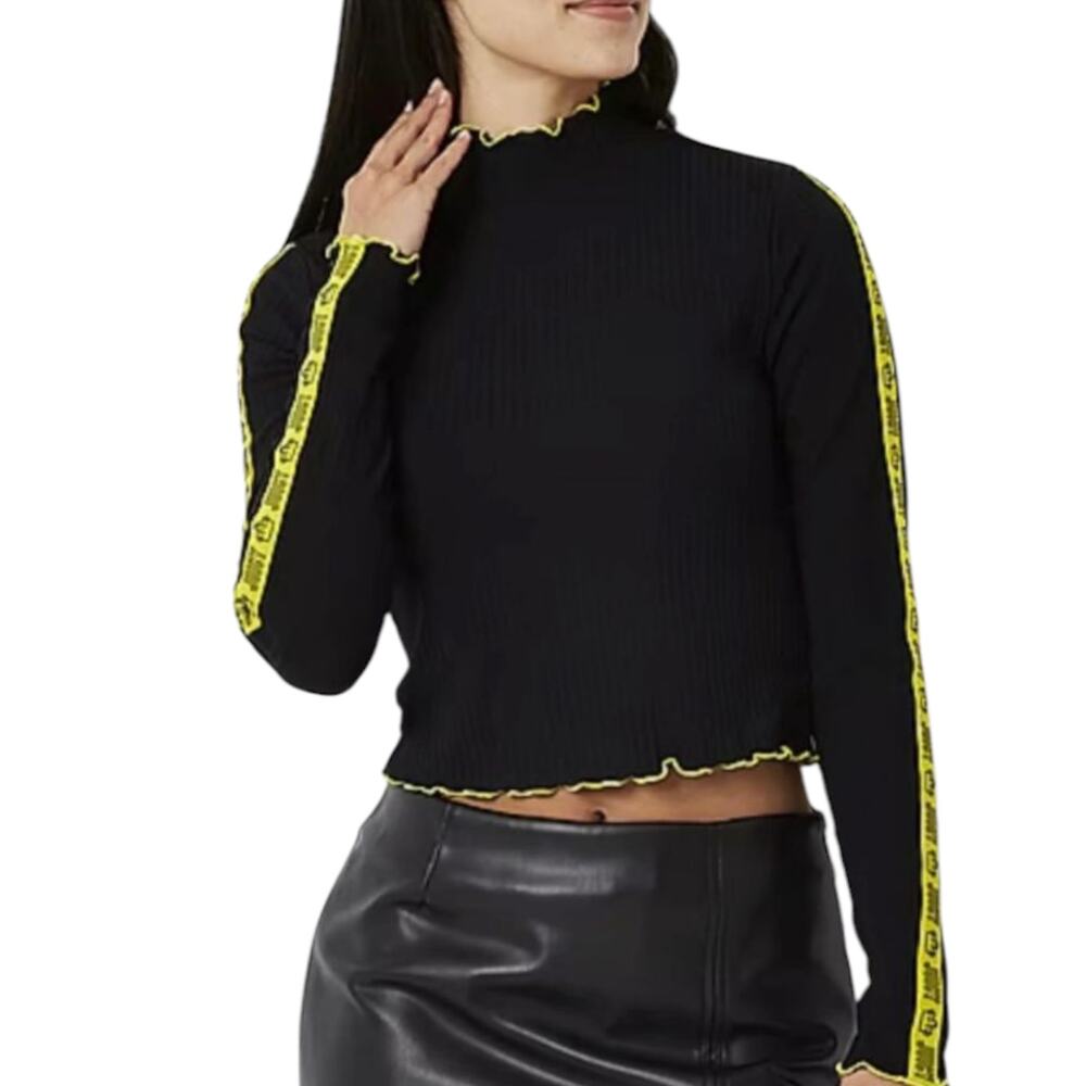 JUICY COUTURE Cropped Top Pullover Knit XXL JUNIORS School Goth Retro Emo Witchy